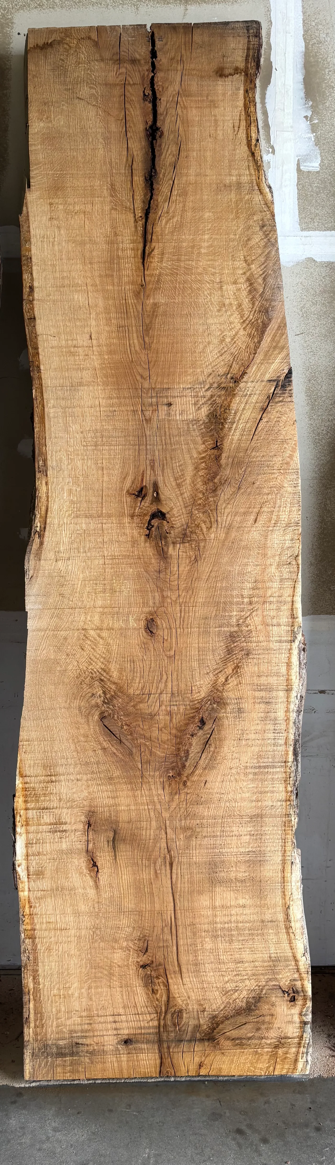 White Oak Slab D — Oak live edge slab photo 2