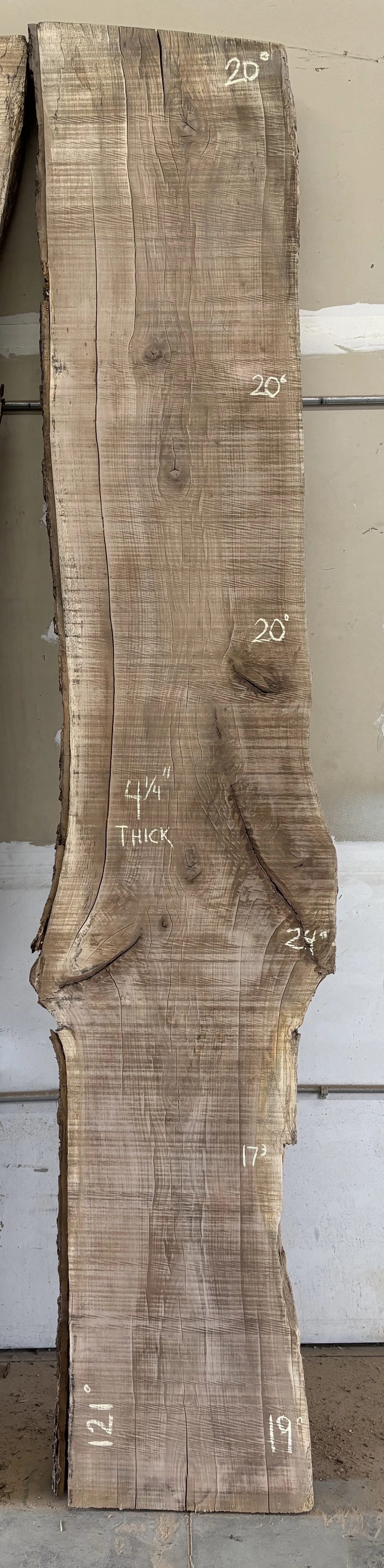Hickory Slab C — Live Edge Slabs live edge slab photo 1