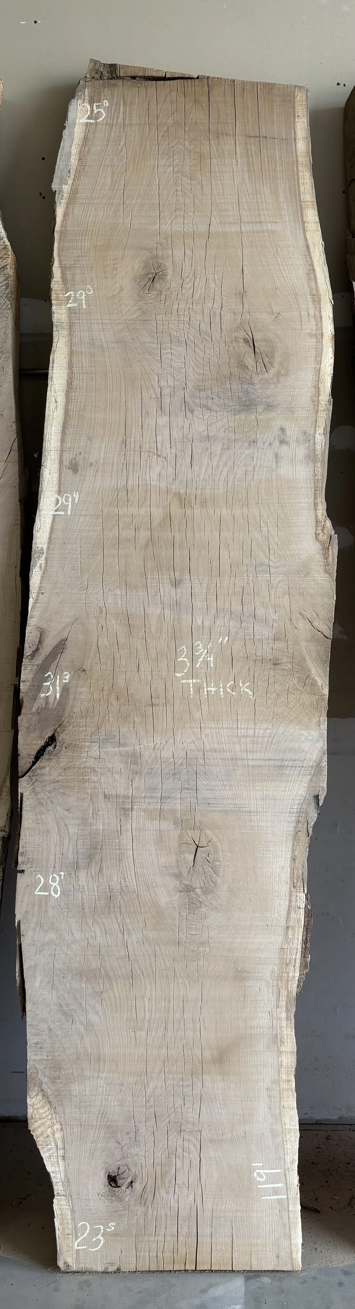 White Oak Slab A — Oak live edge slab photo 1