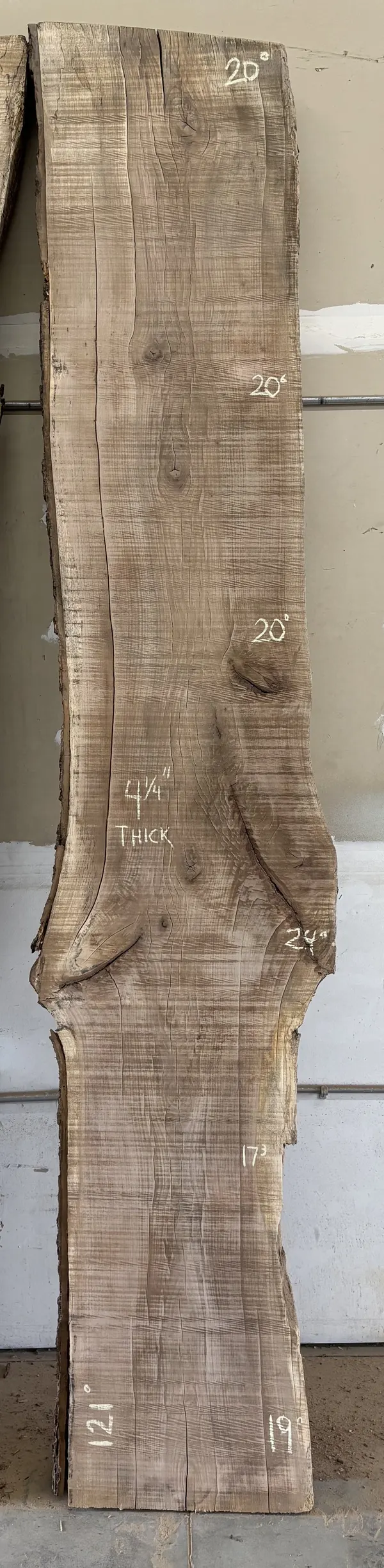 Hickory Slab C — Live Edge Slabs live edge slab