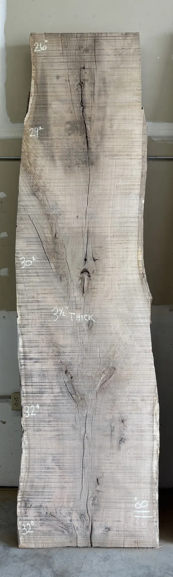 White Oak Slab C — Oak live edge slab